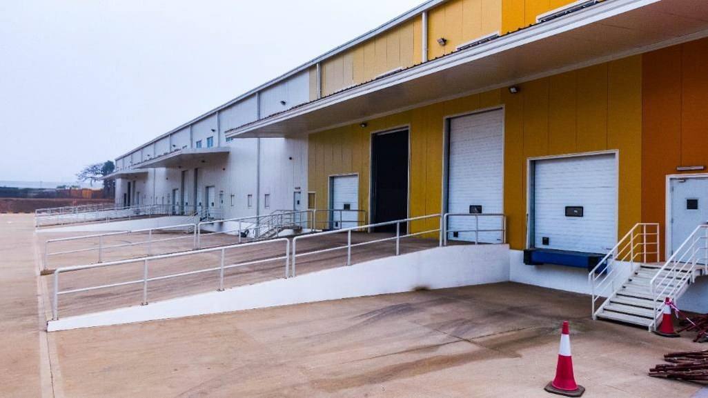 Loading docks at the Stellar Tema warehouse